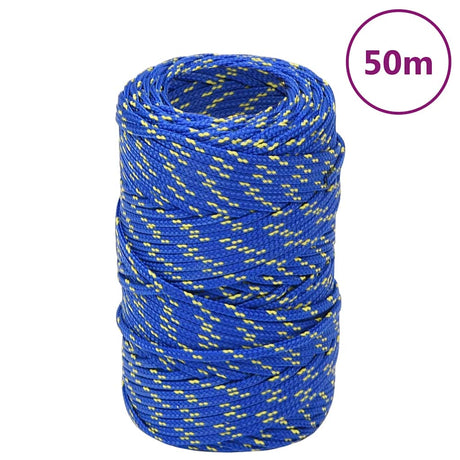 Lina do łodzi Vidaxl 2 mm 50 m, polipropylenowa, niebieska