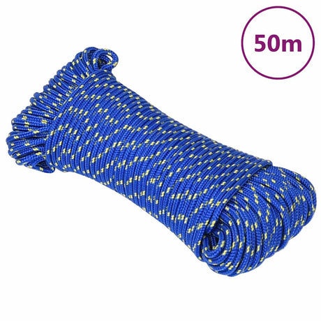 Lina do łodzi Vidaxl 4 mm 50 m, polipropylenowa, niebieska
