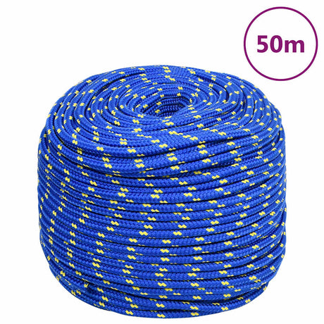 Lina do łodzi VidaXL 6 mm 50 m, polipropylenowa, niebieska