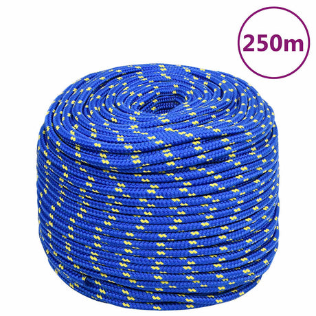 Lina do łodzi Vidaxl 8 mm 250 m, polipropylenowa, niebieska