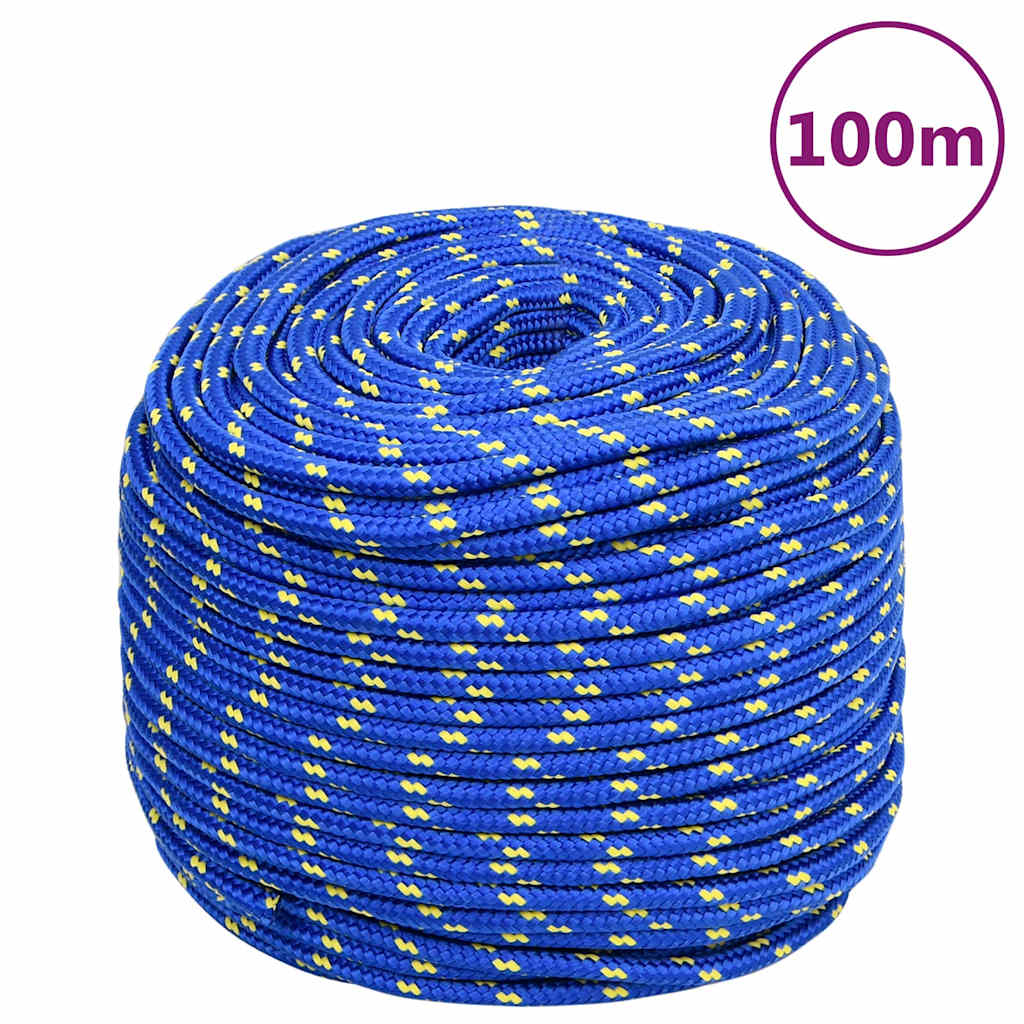 Lina łodzi vidaxl 10 mm 100 m Polipropylen Blue