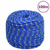 Lina łodzi vidaxl 10 mm 100 m Polipropylen Blue