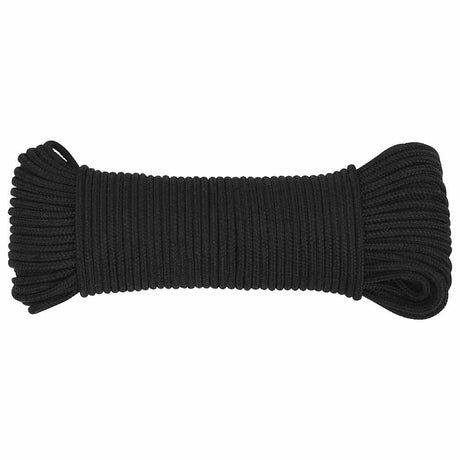 Lina do łodzi Vidaxl 5 mm 250 m, polipropylenowa, czarna