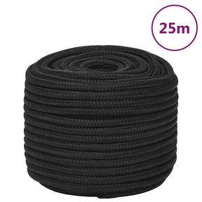 Vidaxl boottouw 14 mm 25 m polypropeen zwart