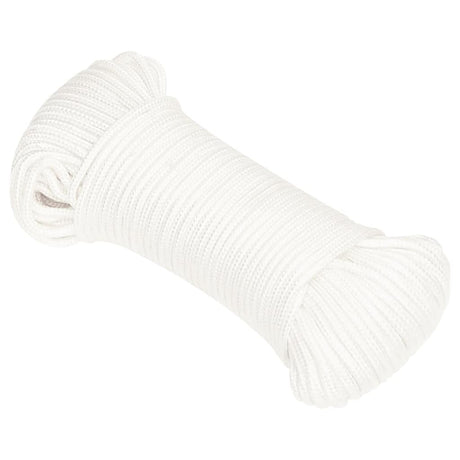 Lina do łodzi Vidaxl 4 mm 25 m, polipropylenowa, w kolorze białym