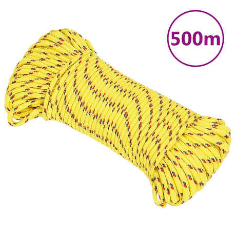 Lina do łodzi Vidaxl 5 mm 500 m, polipropylenowa, żółta