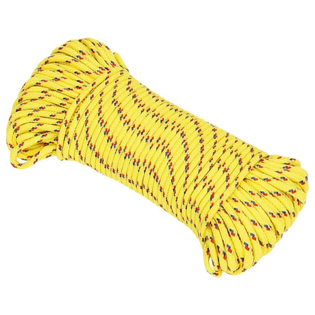 Lina do łodzi Vidaxl 5 mm 500 m, polipropylenowa, żółta