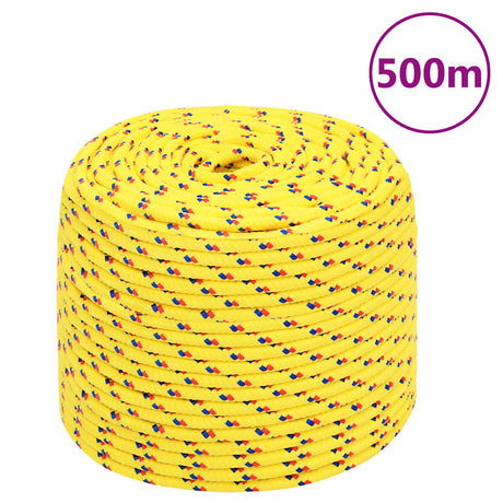 Lina do łodzi Vidaxl 6 mm 500 m, polipropylenowa, żółta