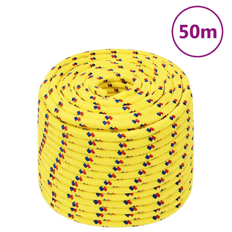 Lina do łodzi Vidaxl 12 mm 50 m, polipropylenowa, żółta