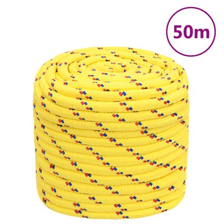 Lina do łodzi Vidaxl 18 mm 50 m, polipropylenowa, żółta