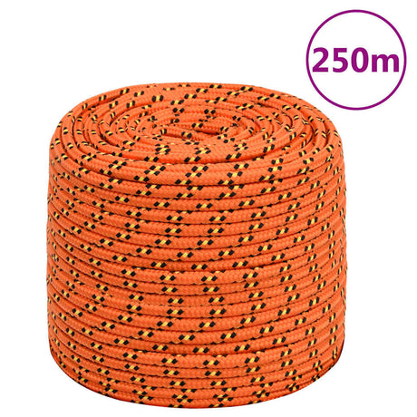 Lina do łodzi Vidaxxl 6 mm 250 m, polipropylenowa, pomarańczowa