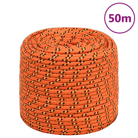 Lina do łodzi Vidaxl 10 mm 50 m, polipropylenowa, pomarańczowa