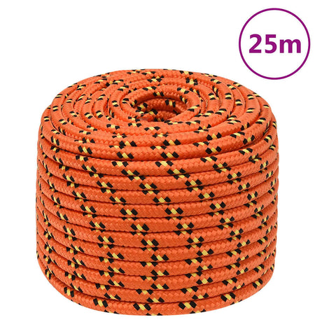 Lina do łodzi Vidaxxl 12 mm 25 m, polipropylenowa, pomarańczowa