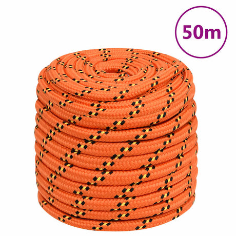 Lina do łodzi Vidaxxl 16 mm 50 m, polipropylenowa, pomarańczowa
