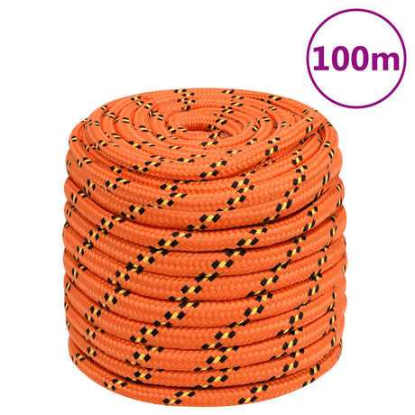 Lina do łodzi Vidaxl 16 mm 100 m, polipropylenowa, pomarańczowa