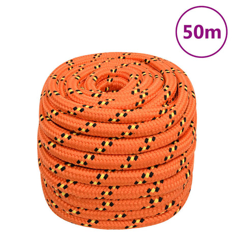 Lina do łodzi Vidaxxl 20 mm 50 m, polipropylenowa, pomarańczowa