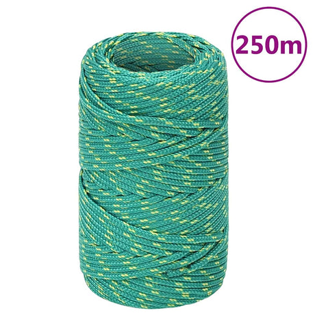 Lina do łodzi Vidaxxl 2 mm 250 m, polipropylenowa, zielona