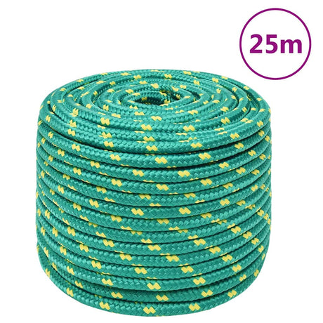 Lina łodziowa Vidaxxl 12 mm 25 m, polipropylenowa, zielona