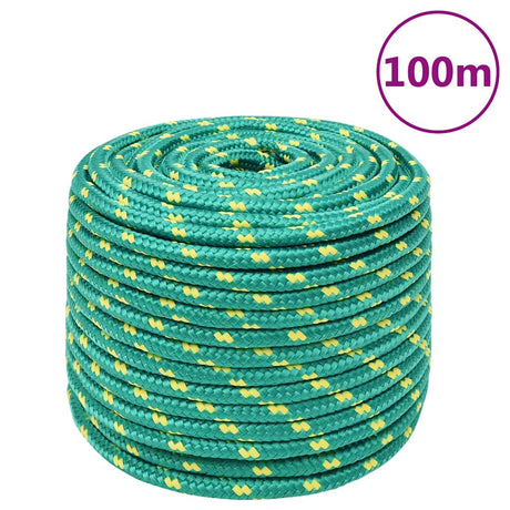 Lina łodziowa Vidaxxl 12 mm 100 m, polipropylenowa, zielona