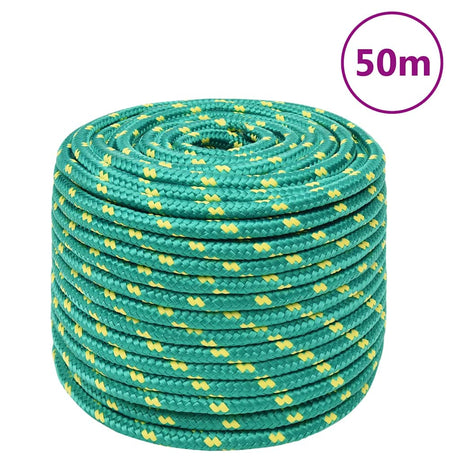 Lina łodziowa Vidaxxl 14 mm 50 m, polipropylenowa, zielona