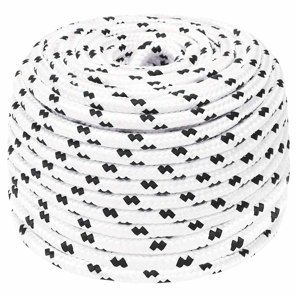 Vidaxl Boat Rope pleciony 8 mmx100 m poliester White4