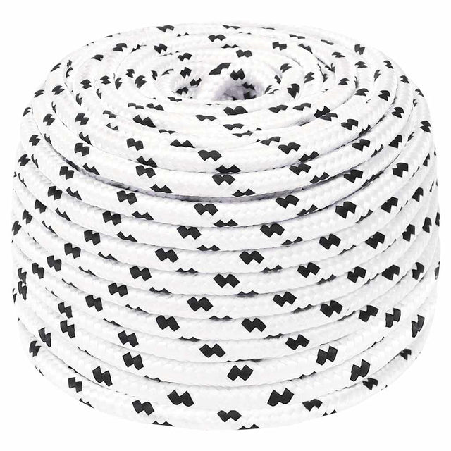 Vidaxl Boat Rope pleciony 8 mmx100 m poliester White4