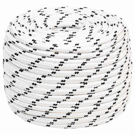 Vidaxl Boat Rope pleciony 14 mmx25 m poliestrowy biały
