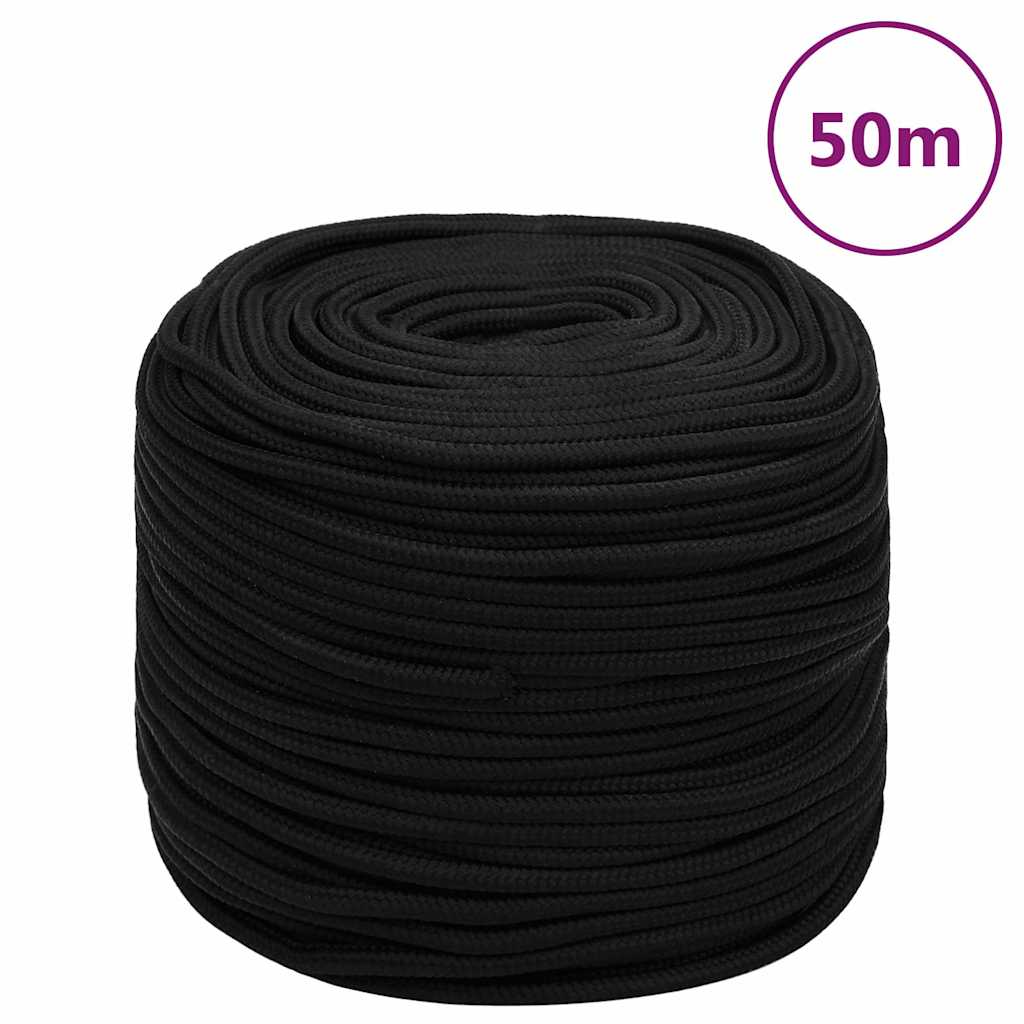 Lina robocza Vidaxx 8 mm 50 m poliester czarna