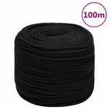 Vidaxl werkouw 8 mm 100 m poliestrowa czarna