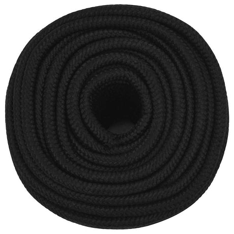 Vidaxl werkouw 12 mm 25 m poliestrowy czarny