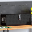 Vidaxl Storage Box 60x23.5x23 cm aluminiowy czarna