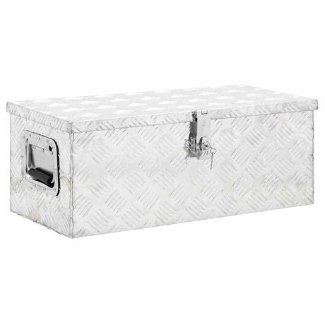Vidaxl Storage Box 70x31x27 cm aluminiowy srebrny kolor