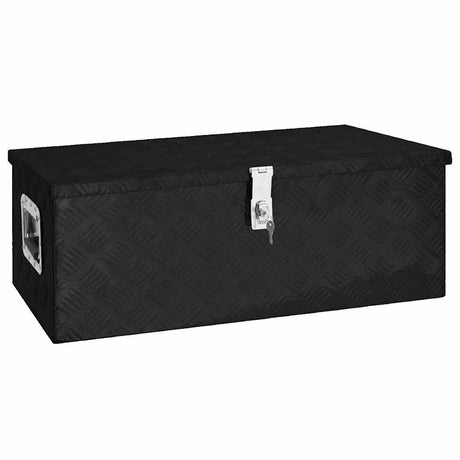 Vidaxl Storage Box 80x39x30 cm aluminiowy czarny