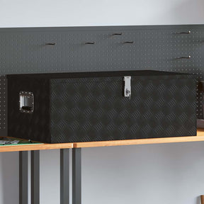 Vidaxl Storage Box 100x55x37 cm aluminiowy czarny