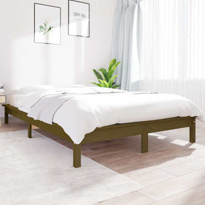 Vidaxl bedframe massief grenenhout honingbruin 120x190 cm