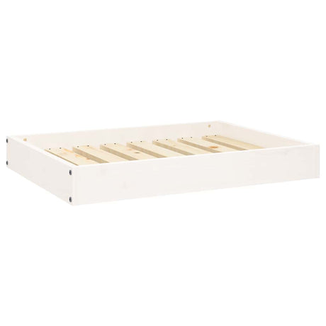 Legowisko dla psa Vidaxxl 71,5x54x9 cm z litego drewna sosnowego w kolorze białym