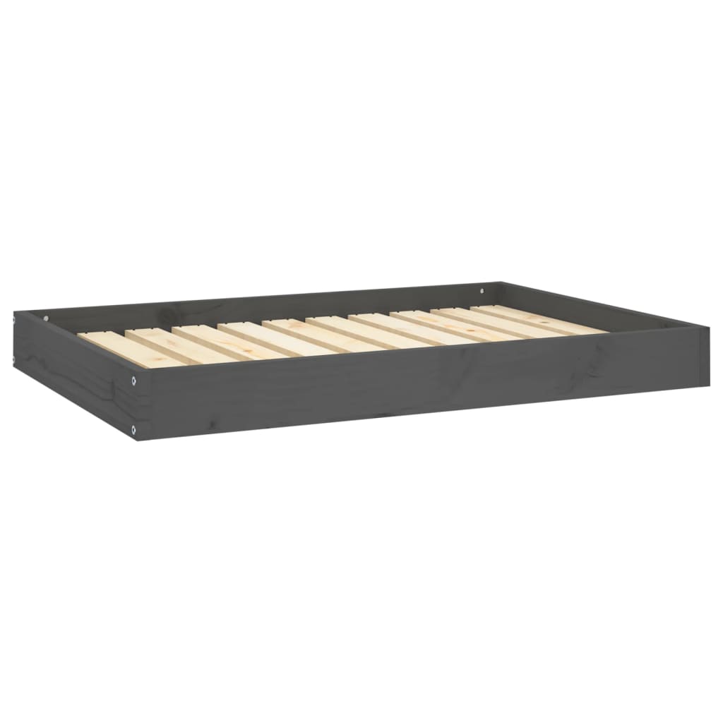 Vidaxl Dog Bask 91,5x64x9 cm stałą sosnową szarość szarości