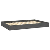 Vidaxl Dog Bask 91,5x64x9 cm stałą sosnową szarość szarości