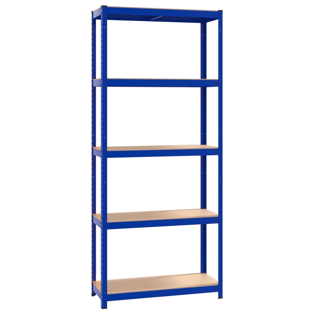 Vidaxl Storage Rack 5-warstwowy stalowy drewniany niebieski