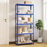 Vidaxl Storage Rack 5-warstwowy stalowy drewniany niebieski