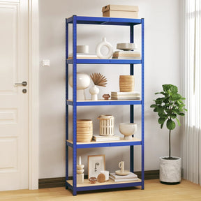 Vidaxl Storage Rack 5-warstwowy stalowy drewniany niebieski