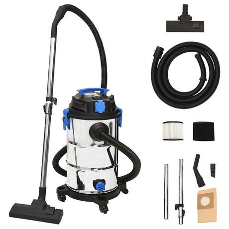 Odkurzacz do pracy na mokro i na sucho Vidaxx 1200 w 30 l w kolorze srebrnym