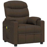 Vidaxl massagestoel stof donkerbruin
