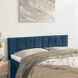 Vidaxl hoofdborden 144x5x78 88 cm fluweel donkerblauw