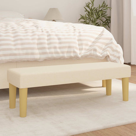 Vidaxl bankje 100x30x30 cm stof crèmekleurig