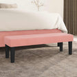 Vidaxl bankje 100x30x30 cm fluweel roze