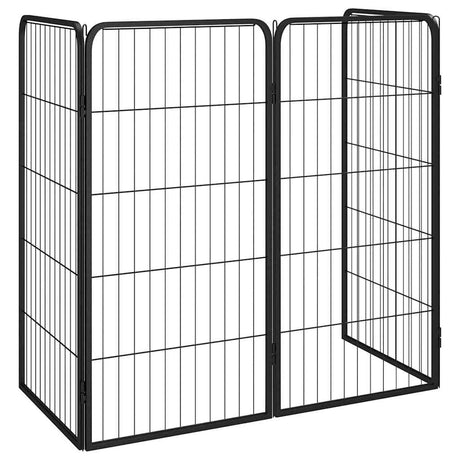 Vidaxl Dog Kennel 4 panele 50 x 100 cm stalowa czarna