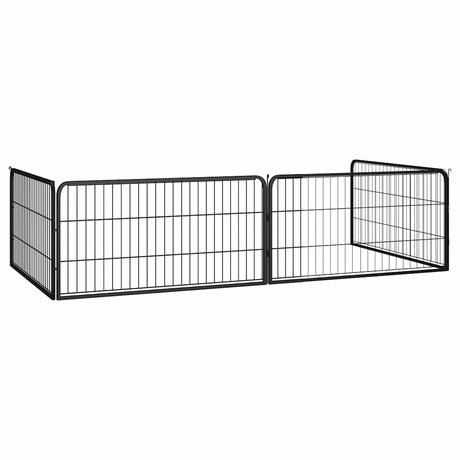 Vidaxl Dog Kennel 4 panele 100x50 cm stalowa czarna