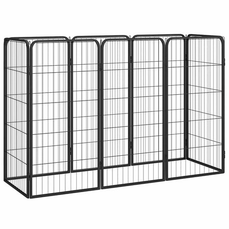 Buda dla psa VidaXL 8 paneli 50x100 cm, stal malowana proszkowo na kolor czarny