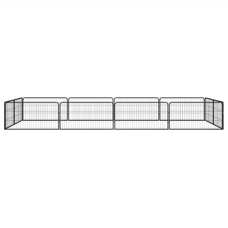 Buda dla psa Vidaxxl 12 paneli 100x50 cm stal malowana proszkowo na kolor czarny